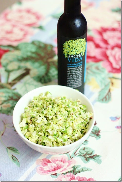 raw brussels sprout salad mustard dressing