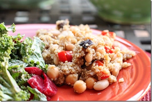 Quinoa with Roasted Eggplant, Red Peppers, and Balsamic Vinaigrette | The Full Helping Quinoa with Roasted Eggplant, Red Peppers, and Balsamic Vinaigrette | The Full Helping