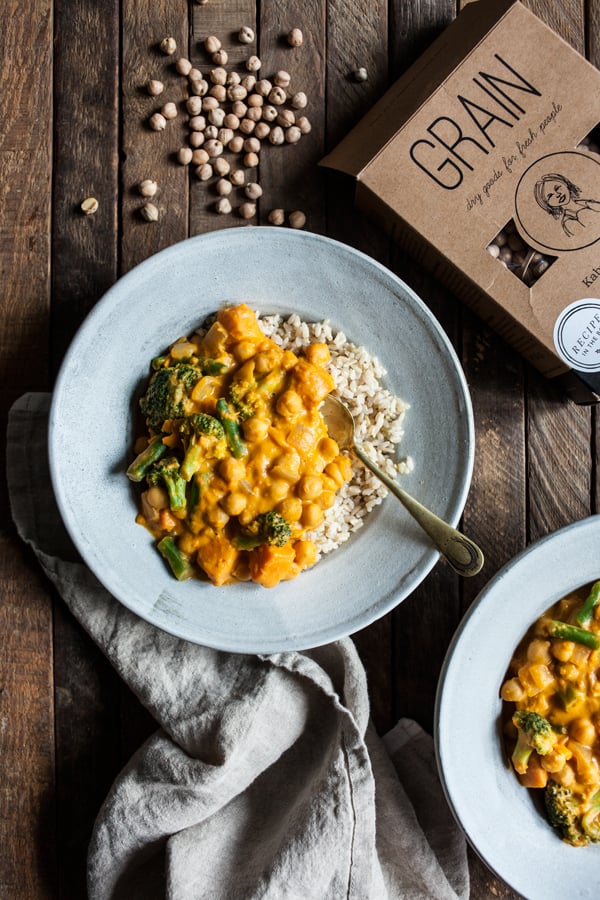 Pumpkin Chickpea Cashew Curry