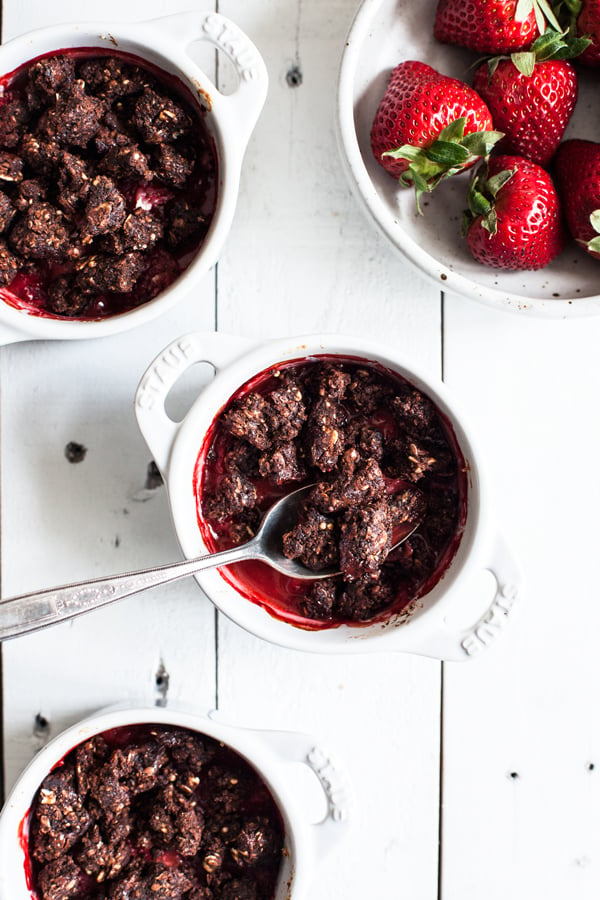 Individual Strawberry Chocolate Crisps