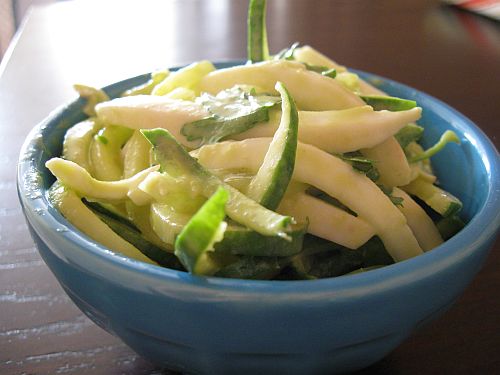 Cucumber and Coconut Salad with Sweet Basil Dressing