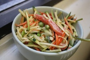 Sesame Noodles, Raw and Cooked