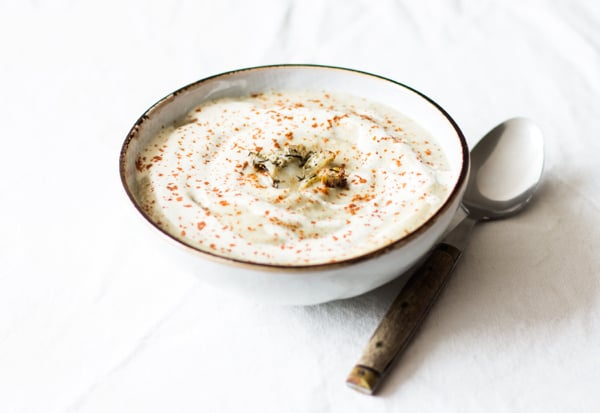 Roasted Cauliflower Parsnip Soup | The Full Helping