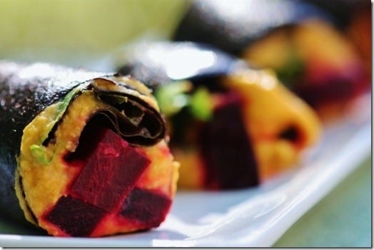 Sweet Potato and Beet Nori Rolls