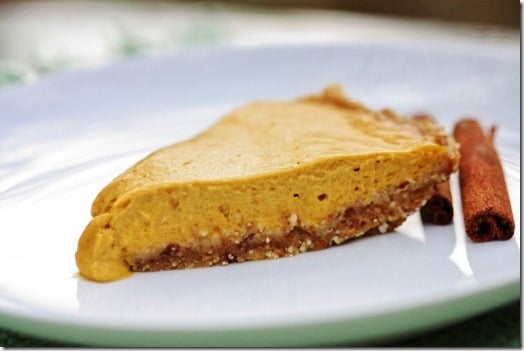 Raw, Vegan Pumpkin Pie