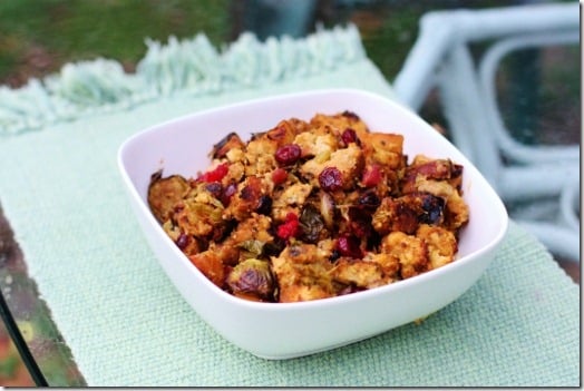 Millet, Butternut Squash, Brussels Sprout & Cranberry Stuffing | The Full Helping