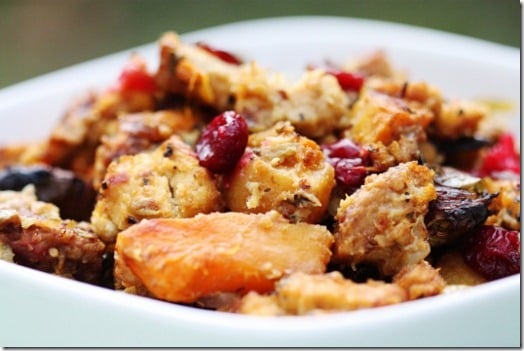 Millet, Butternut Squash, Brussels Sprout & Cranberry Stuffing | The Full Helping