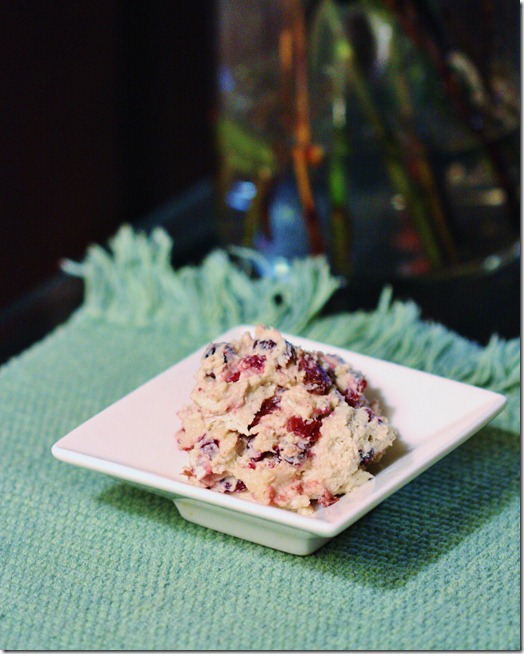 Sunflower Seed and Cashew Cheese with Cranberries