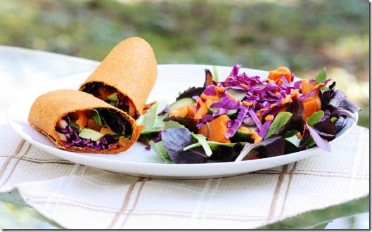 Raw Carrot Cumin Wraps