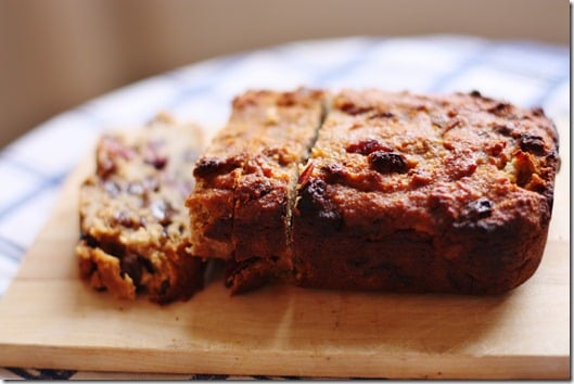 Almond and Chickpea Bread with Dried Fruit