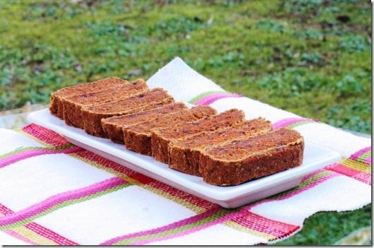 Raw Carrot Oat Bread