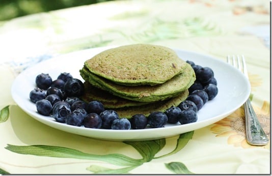 gluten free vegan green pancakes