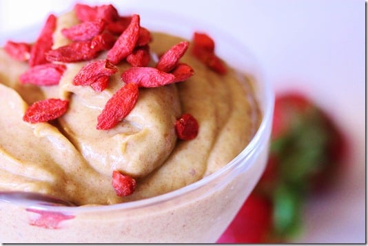 raw vegan strawberry vanilla pudding