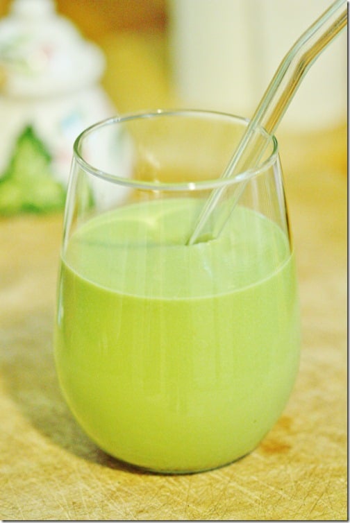 green juice with avocado