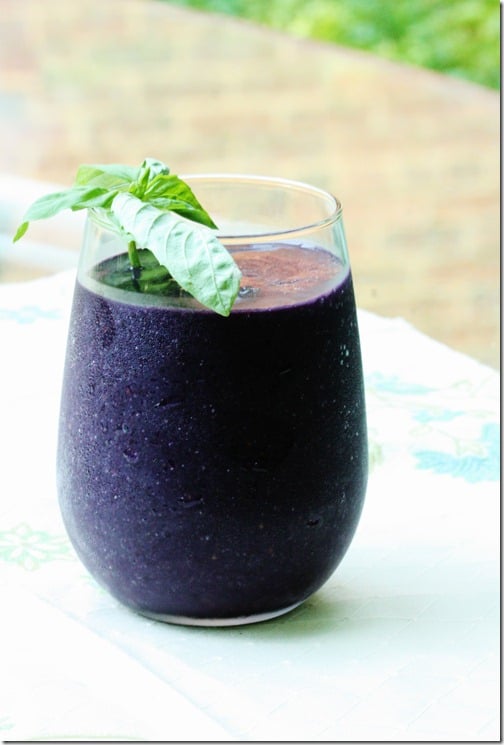 Blackberry basil smoothie