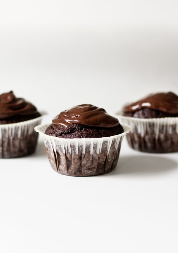 chocolate avocado cupcakes and frosting