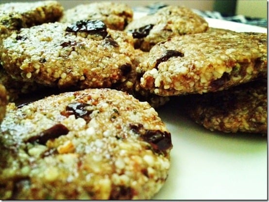 almond hemp cherry cookies raw