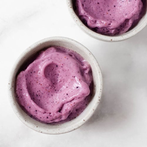 Vegan Blueberry Ginger Ice Cream Raw, Vegan Fresh Frozen Fruit Treat