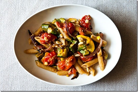 vegan roast vegetable pasta