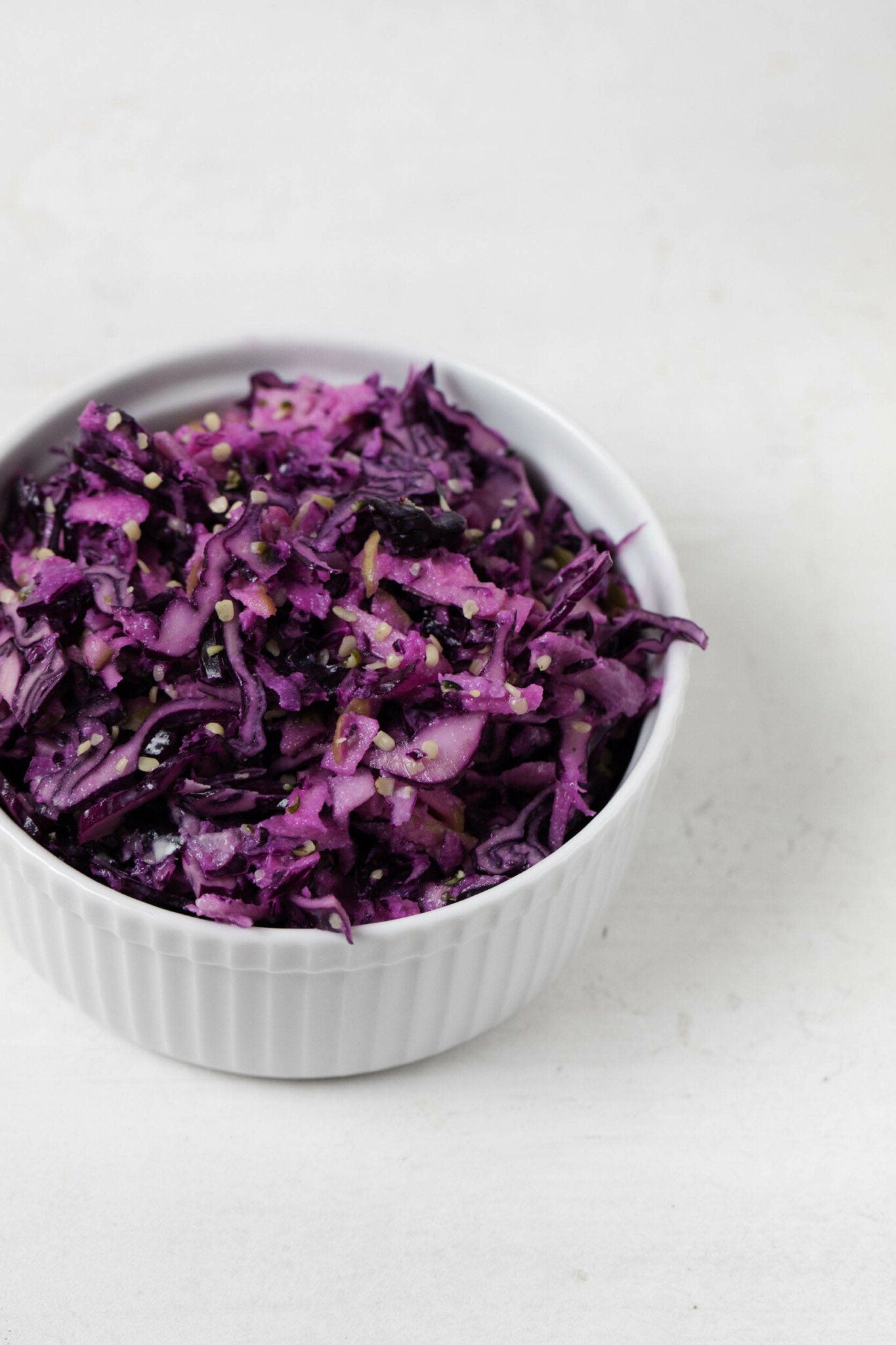 Crunchy Red Cabbage and Green Apple Sesame Slaw