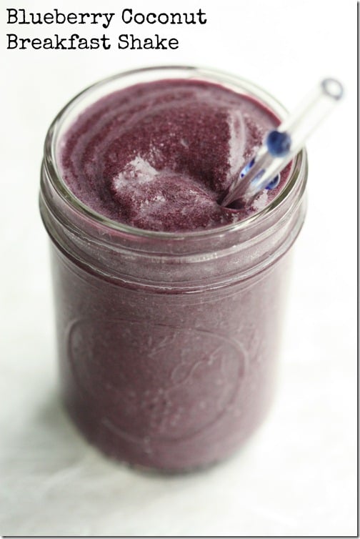 blueberry coconut breakfast shake