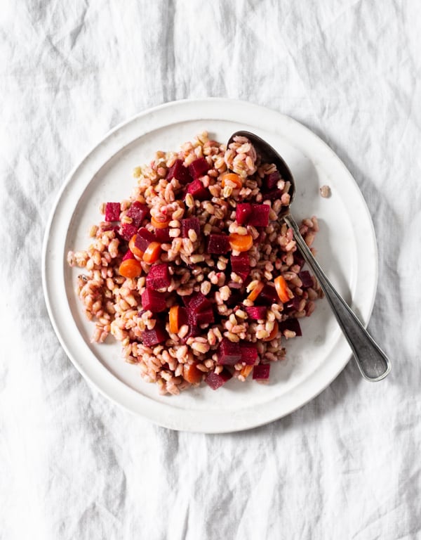 Farro Salad with Beets and Carrots | The Full Helping