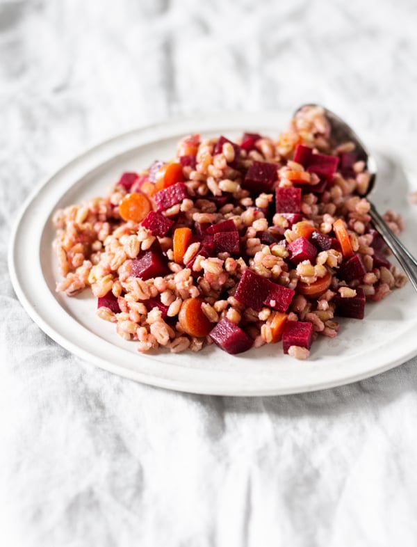 Farro Salad with Beets and Carrots | The Full Helping