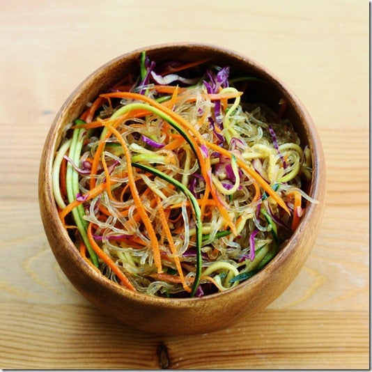 Raw vegan tamarind noodle bowl