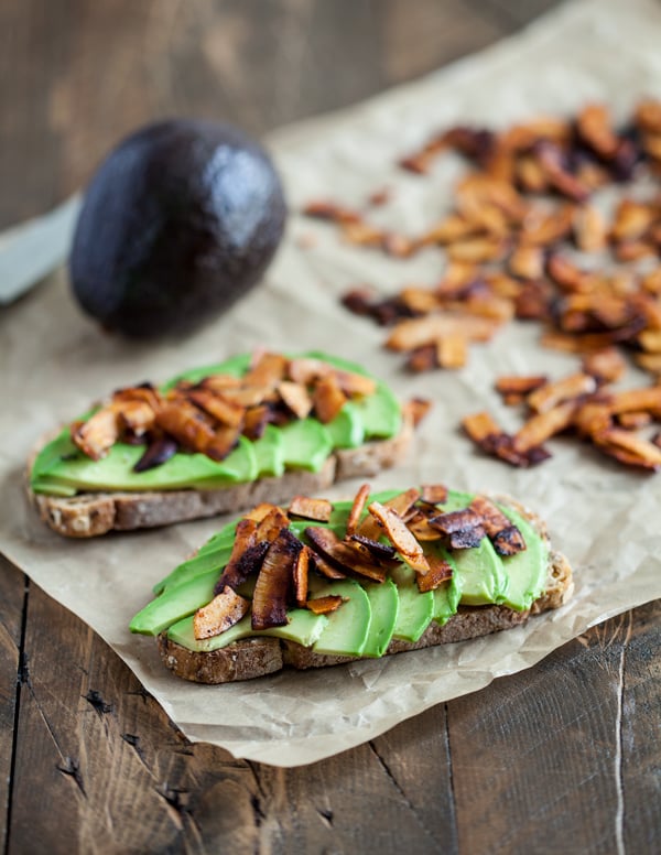 Easy, delicious vegan coconut "bacon" | The Full Helping