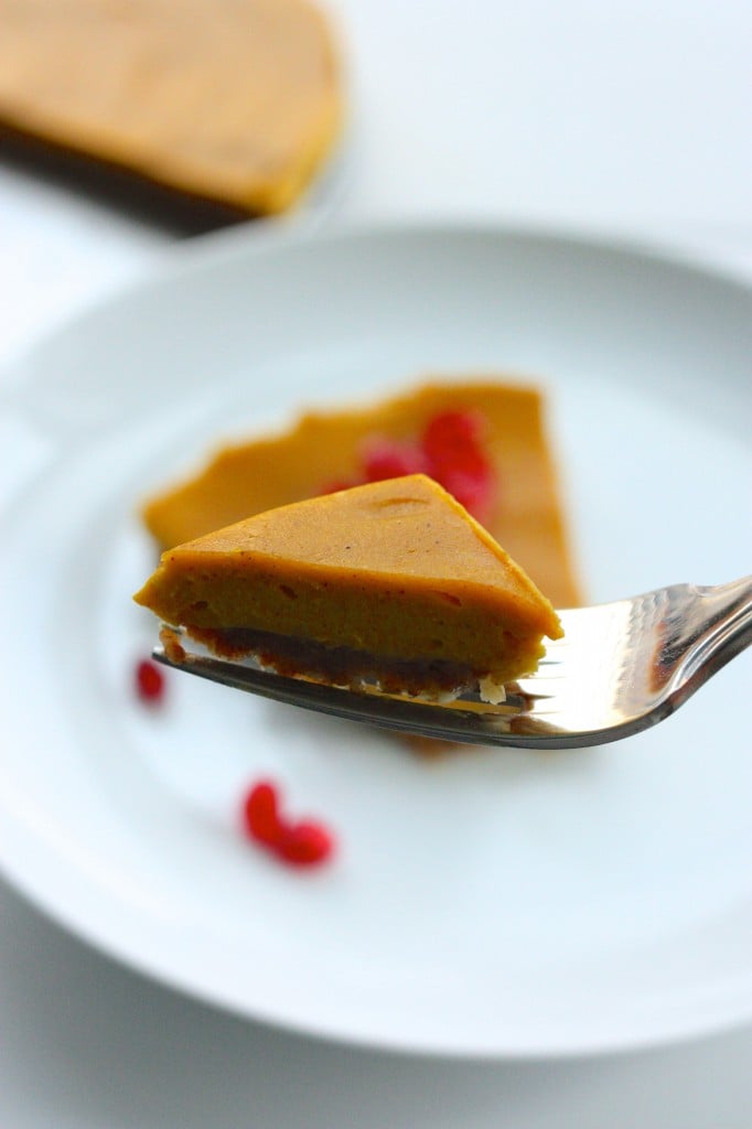 vegan no bake pie fork