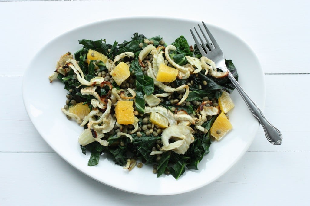 lentil kale orange skillet header