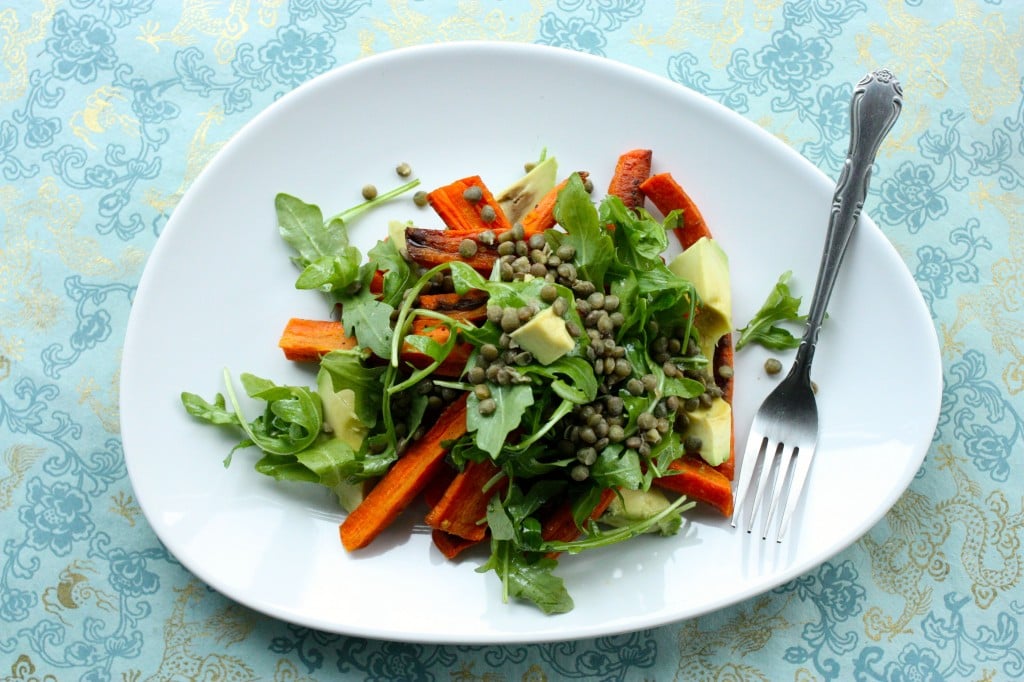 Roasted Carrot and Avocado Salad | The Full Helping