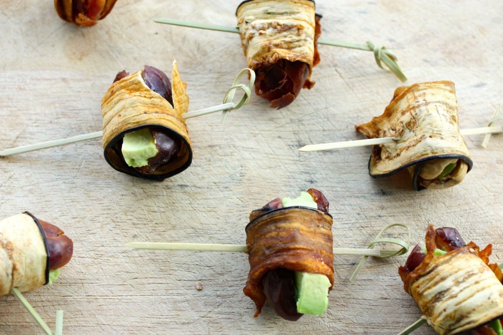 eggplant bacon wrapped dates