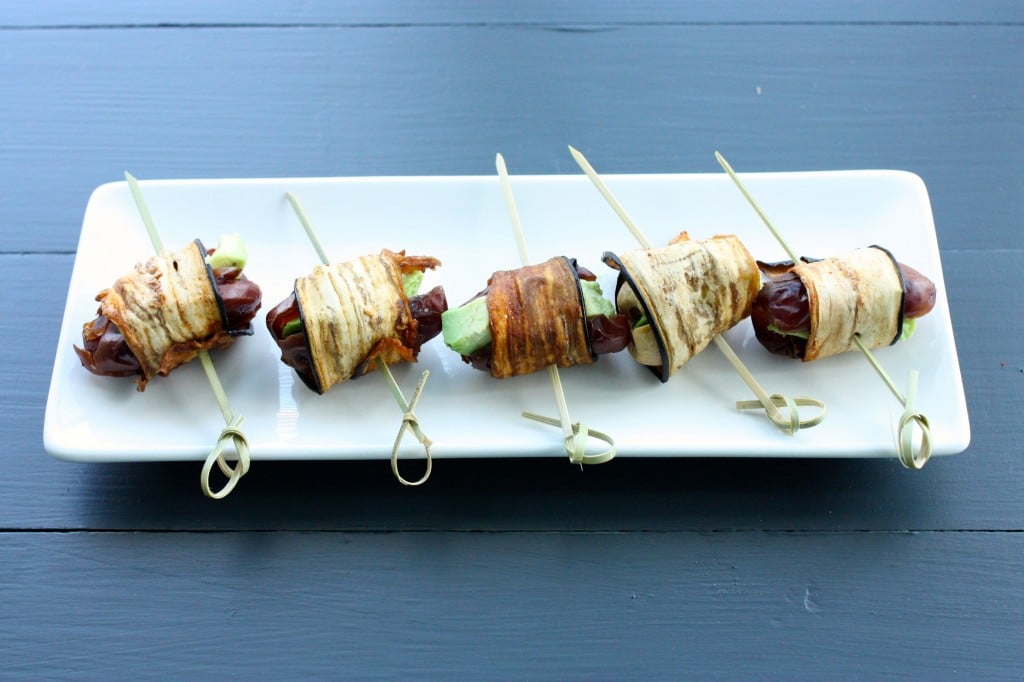 eggplant bacon wrapped dates 2