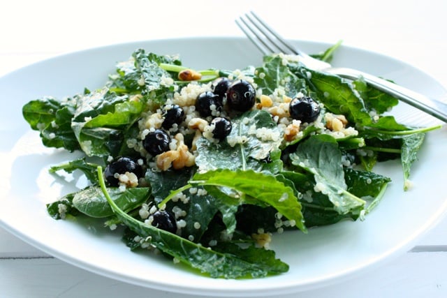 Quinoa blueberry power salad