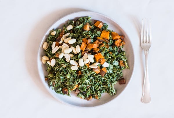 Spicy Peanut Kale Salad | The Full Helping