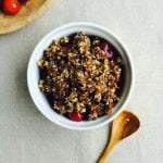 Raw, Vegan Cherry Cobbler with Walnut, Date, and Chia Crumble Topping // Choosing Raw