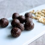 chocolate peanut protein balls // Choosing Raw