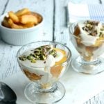 Peaches with Vanilla Ginger Cashew Cream and Pistachios // Choosing Raw