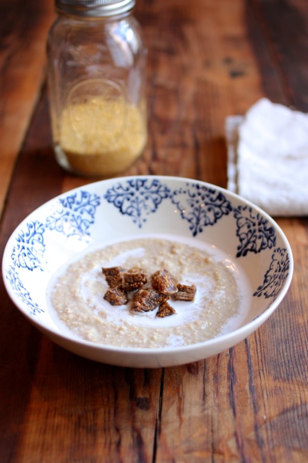 cream of millet, coconut, and ginger porridge