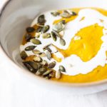 Roasted Kabocha Squash and Pear Bisque | The Full Helping