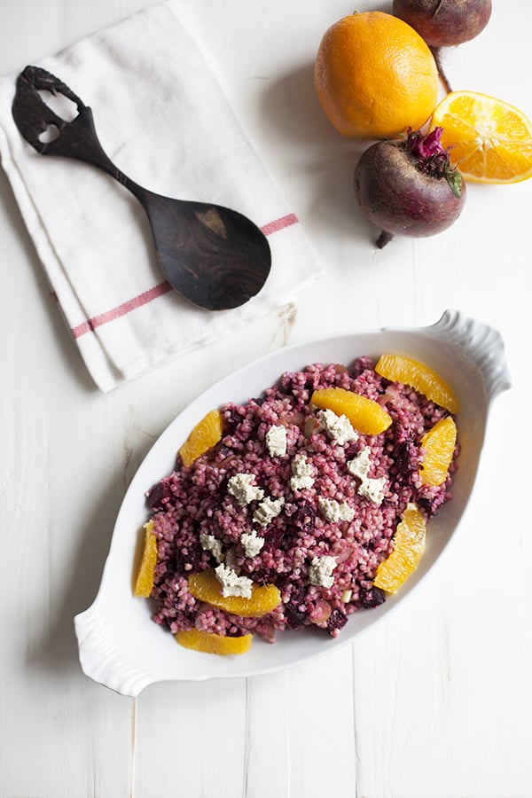 Buckwheat, beet, and citrus salad // Choosing Raw