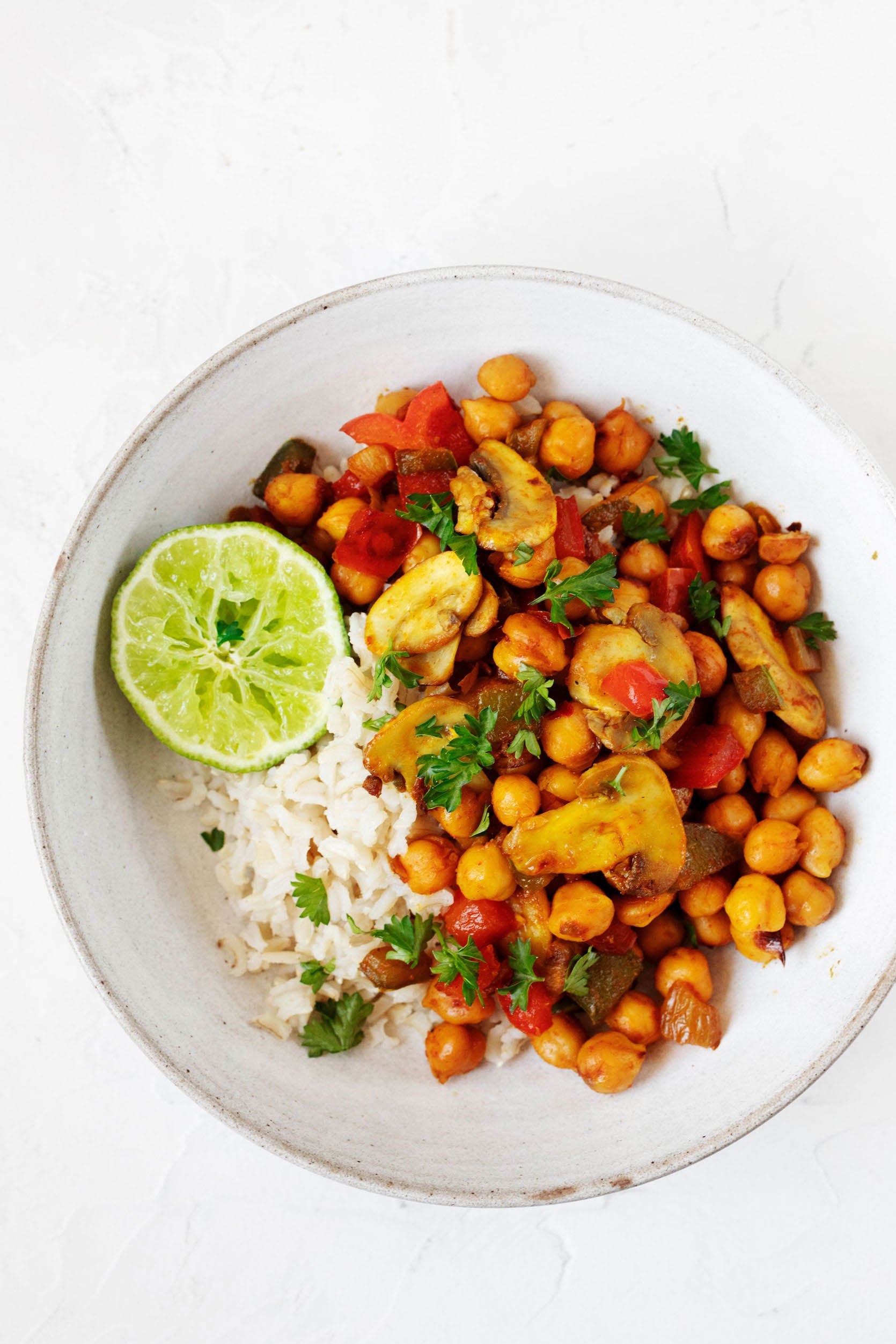 Vegan Cheese Polenta with Pesto + Chickpea