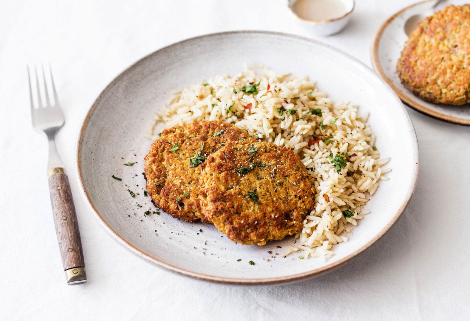 Red Lentil Quinoa Cakes with Harissa The Full Helping