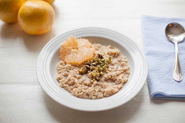 Basmati Rice, Cardamom, and Pistachio Porridge with Grapefruit // Choosing Raw