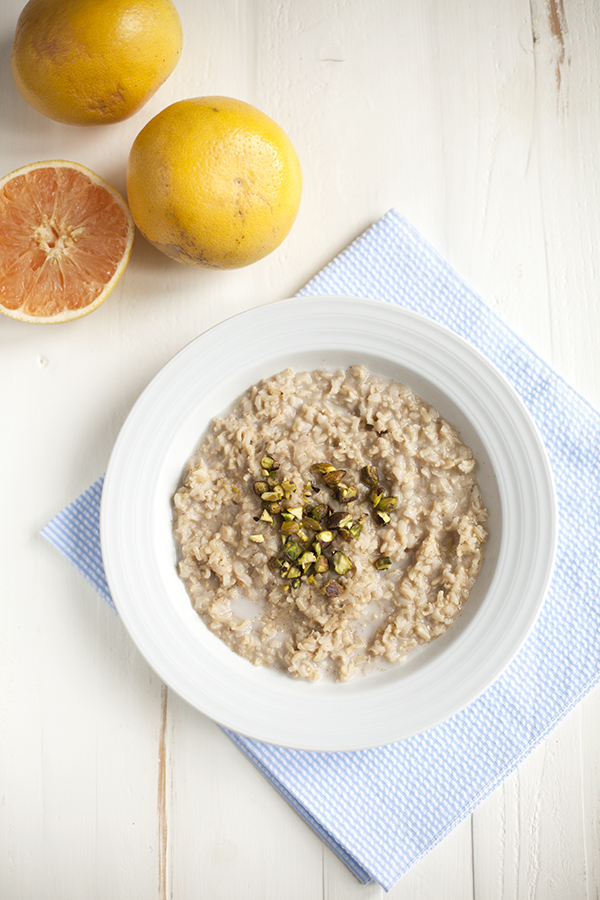 Basmati Rice, Cardamom, and Pistachio Porridge with Grapefruit // Choosing Raw