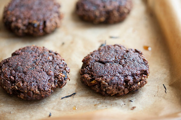 Lentil Tamarind Barbecue Burgers with Chickpea Fries 