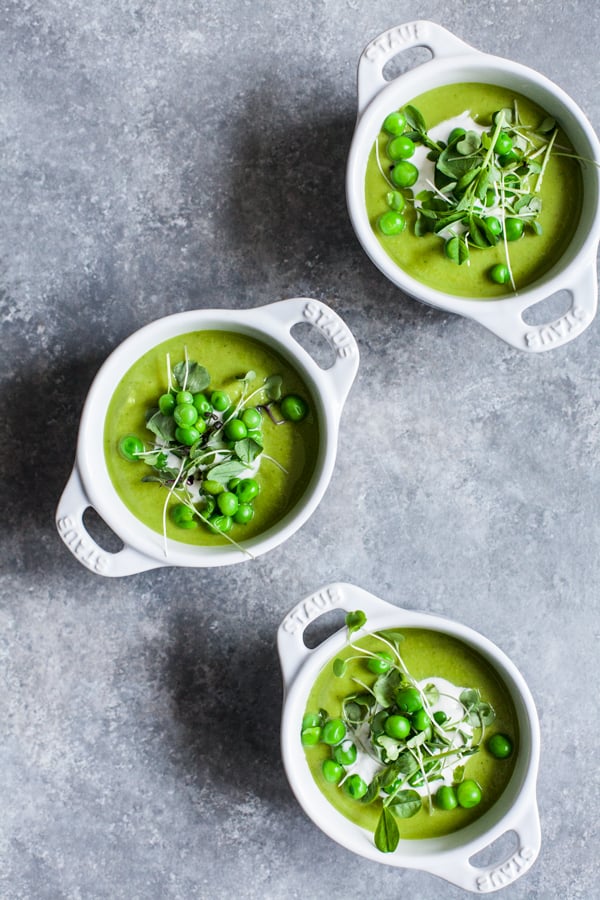 Minted Pea Soup with Cashew Cream | The Full Helping