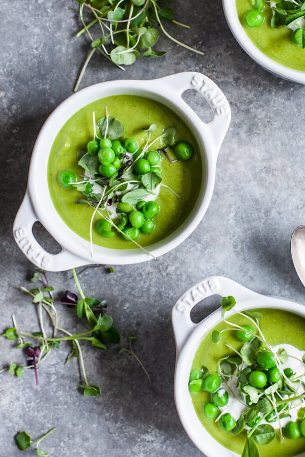 Minted Pea Soup with Cashew Cream | The Full Helping