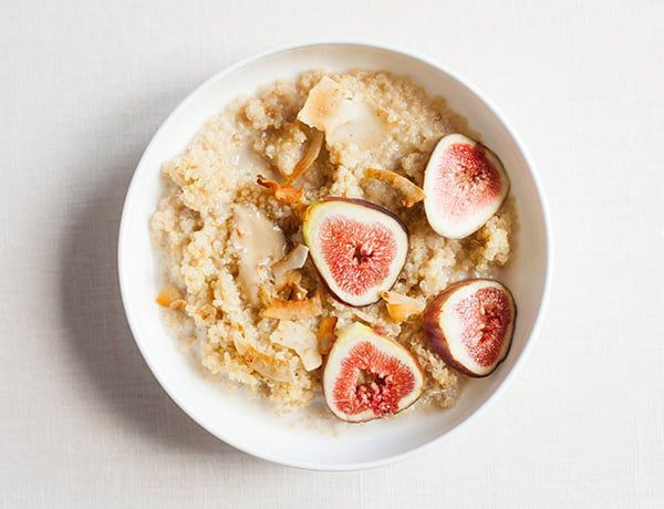 Maple Vanilla Quinoa Porridge with Fresh Figs